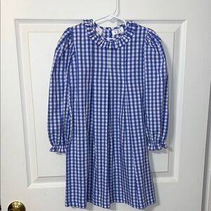 Lulu Bebe Blue Checked Kids Dress.